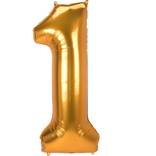 Balónek číslo 1 velké zlaté 134 cm x 55 cm 